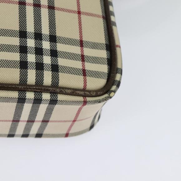 BURBERRY Nova Check Shoulder Bag Canvas Beige Silver Auth ep9111 - Picture 16 of 16